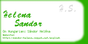 helena sandor business card