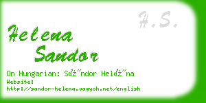 helena sandor business card